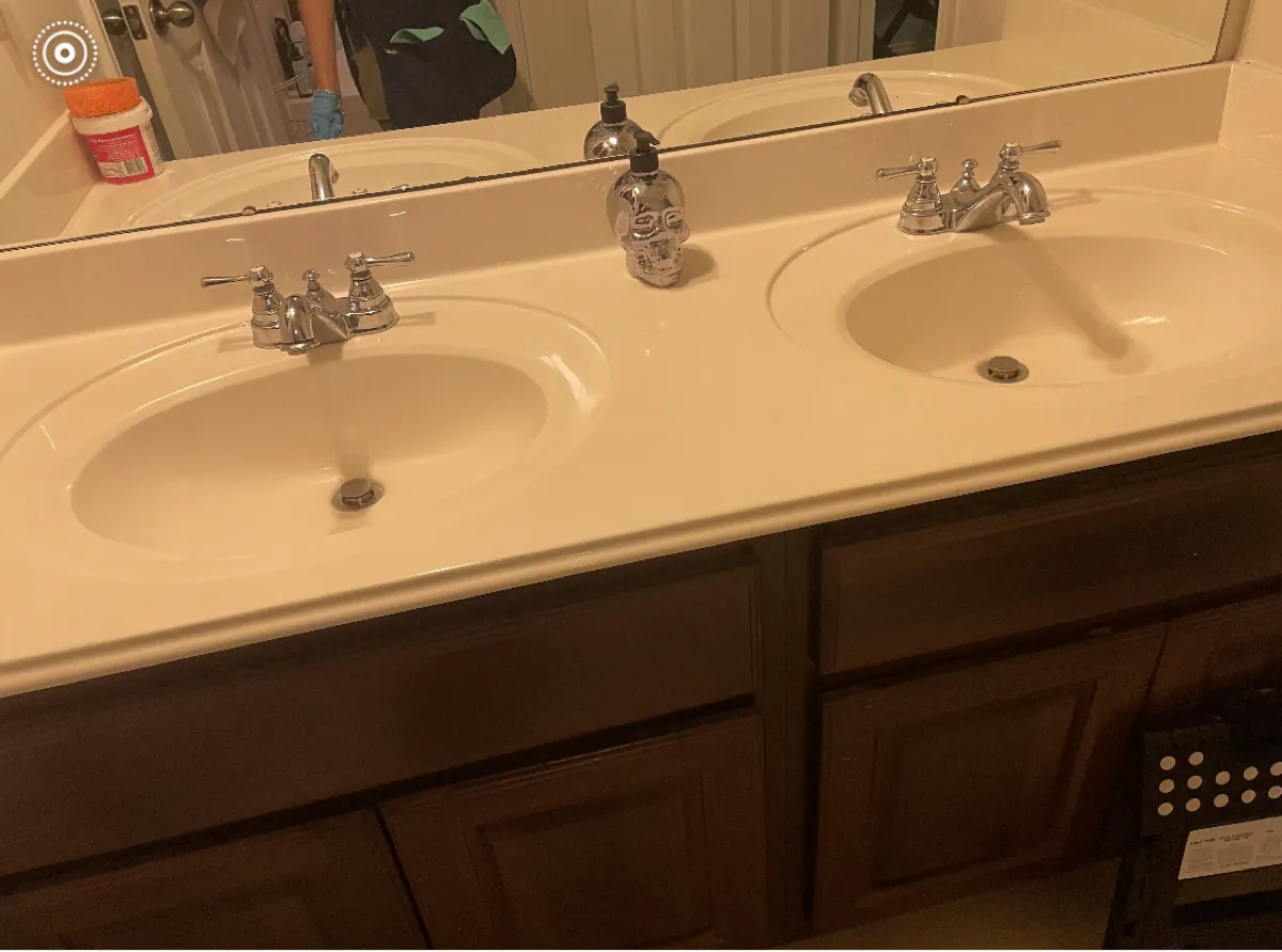Sink after Maids of Cy-Fair professional clean